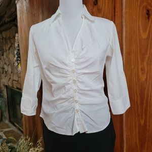 WHBM white blouse size small